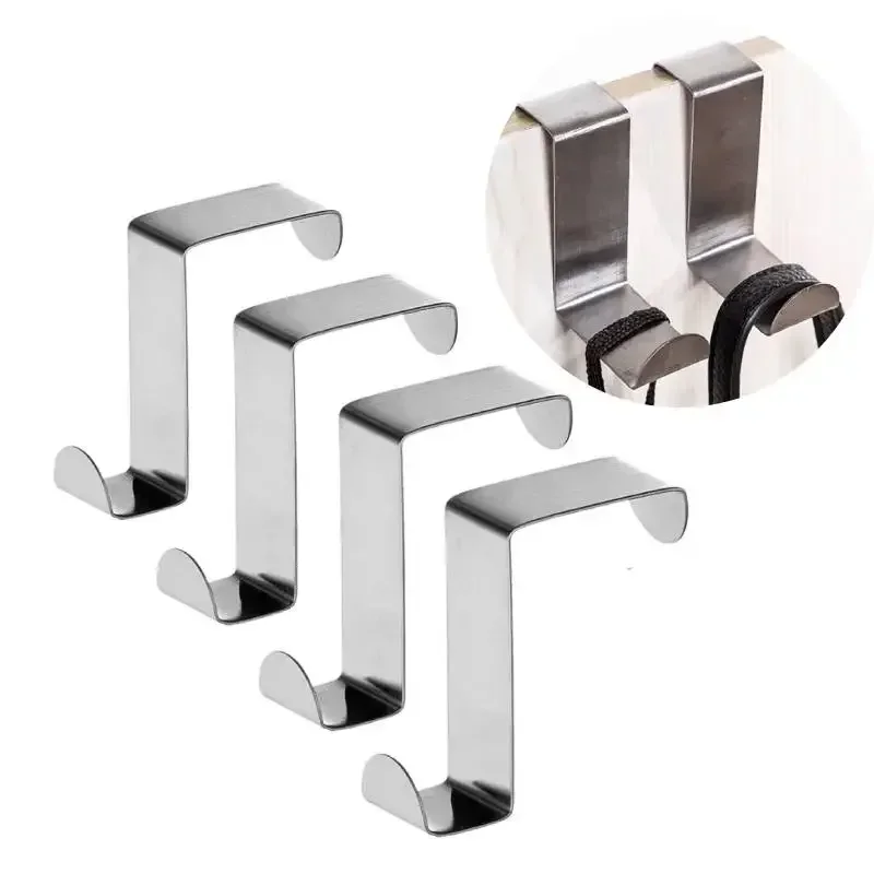 Home Creation Bathroom - Z-förmiger Badezimmerschrank mit Haken aus Edelstahl