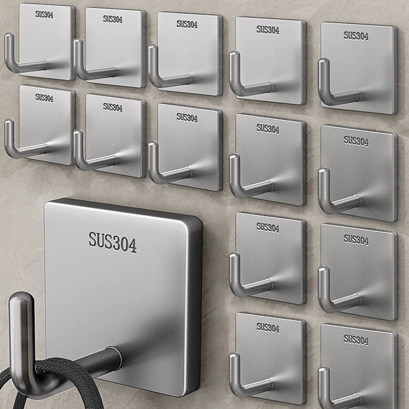 Robe Hook Adhesive - Robuster Edelstahl-Klebehaken für Handtücher, Selbstklebender Aufhänger