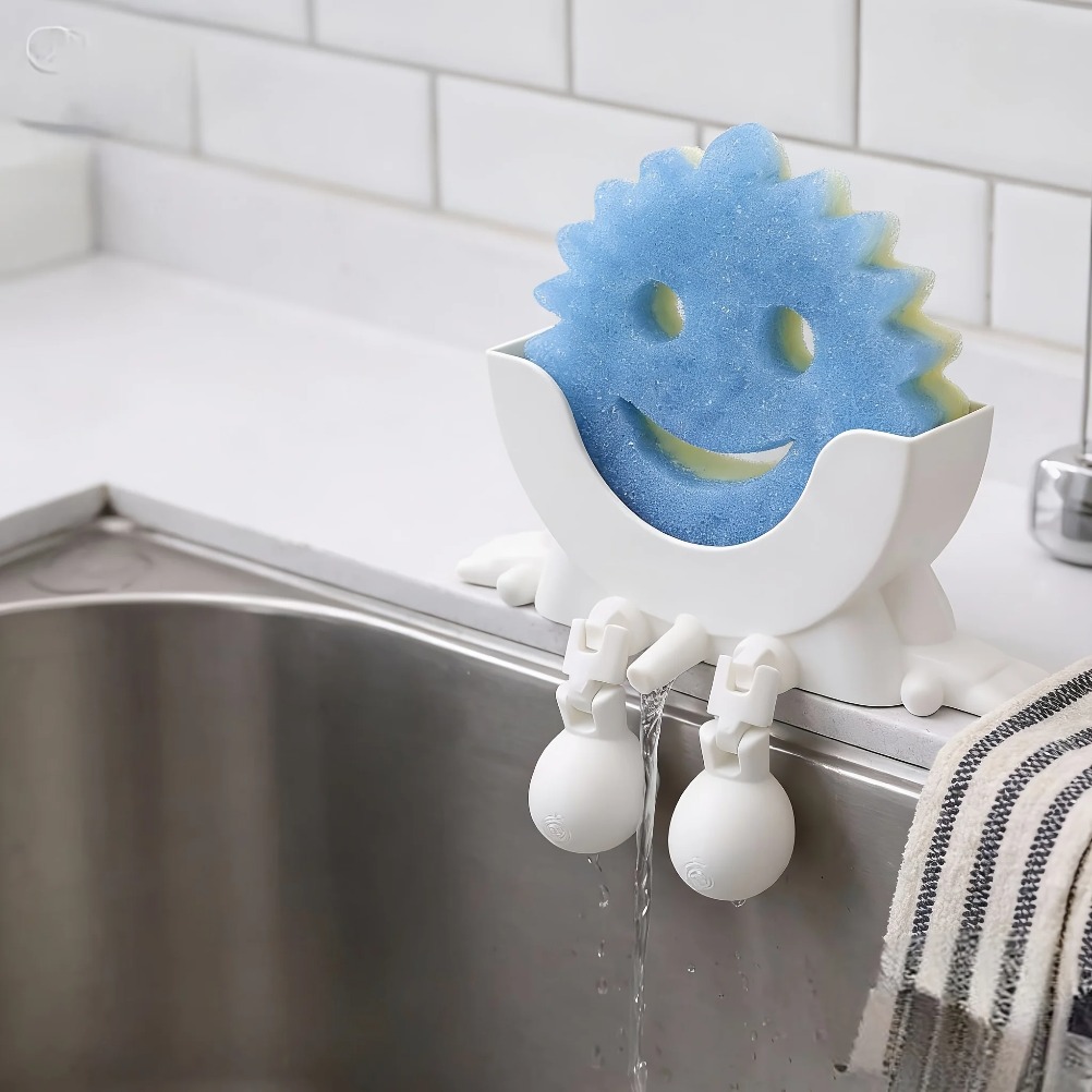 Home Bathroom Decor - Abtropfbarer Seifen- und Schwammhalter 2-in-1 Aufbewahrungsfach
