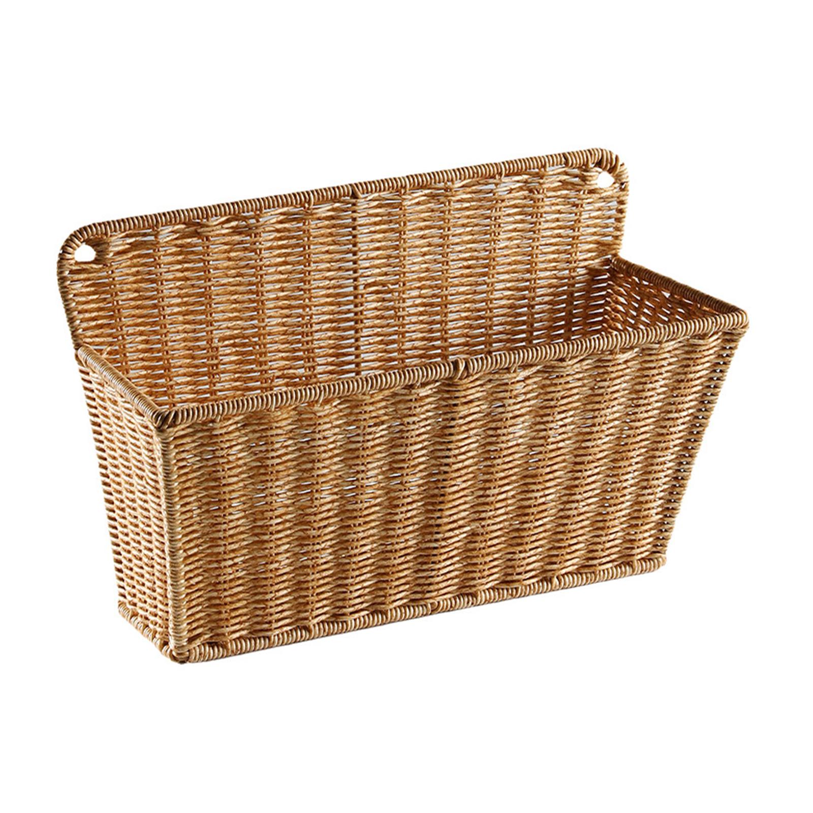 Home Essentials Bathroom Storage - Skandinavischer Stil Gewebter Aufbewahrungskorb Wandhängender Organizer