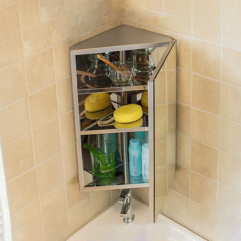 Home Theater Bathroom - Dreieckiger Spiegelschrank für das Badezimmer, Wandmontage,