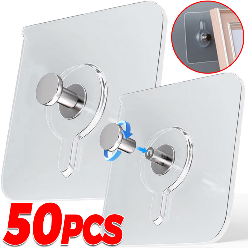 Robe Hook Adhesive - Klebende Wandhaken, Starke Poster-Schraubenaufkleber, Wandhaken für