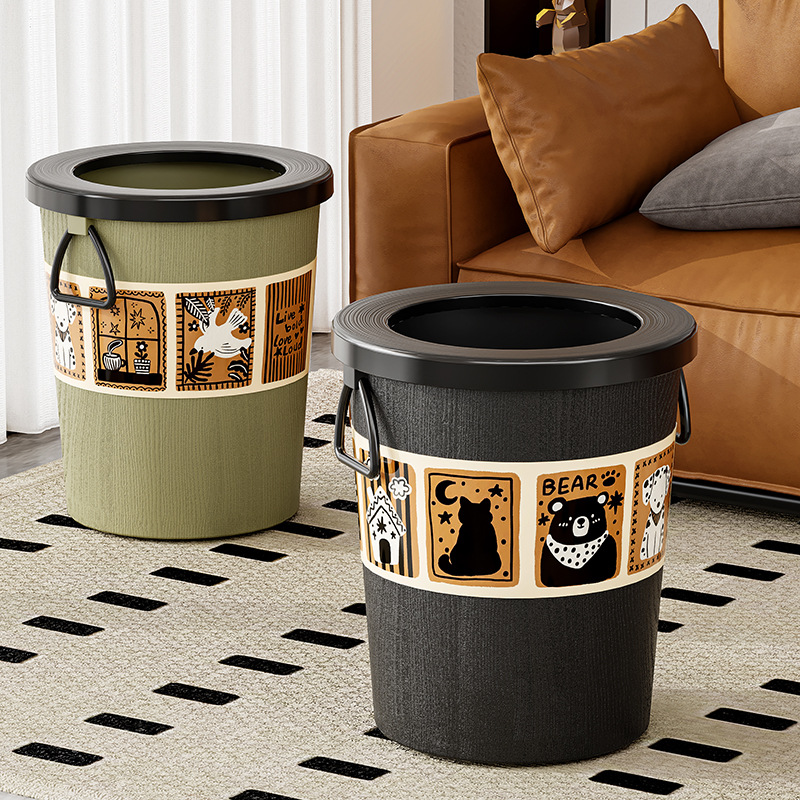 Home Essentials Bathroom Storage - Großer Mülleimer im Vintage-Stil, hochwertige Ästhetik,