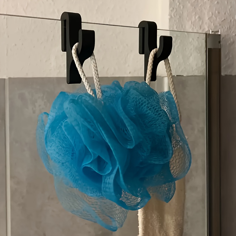 Home Essentials Bathroom Storage - Set mit 2 weißen/2 schwarzen Haken,