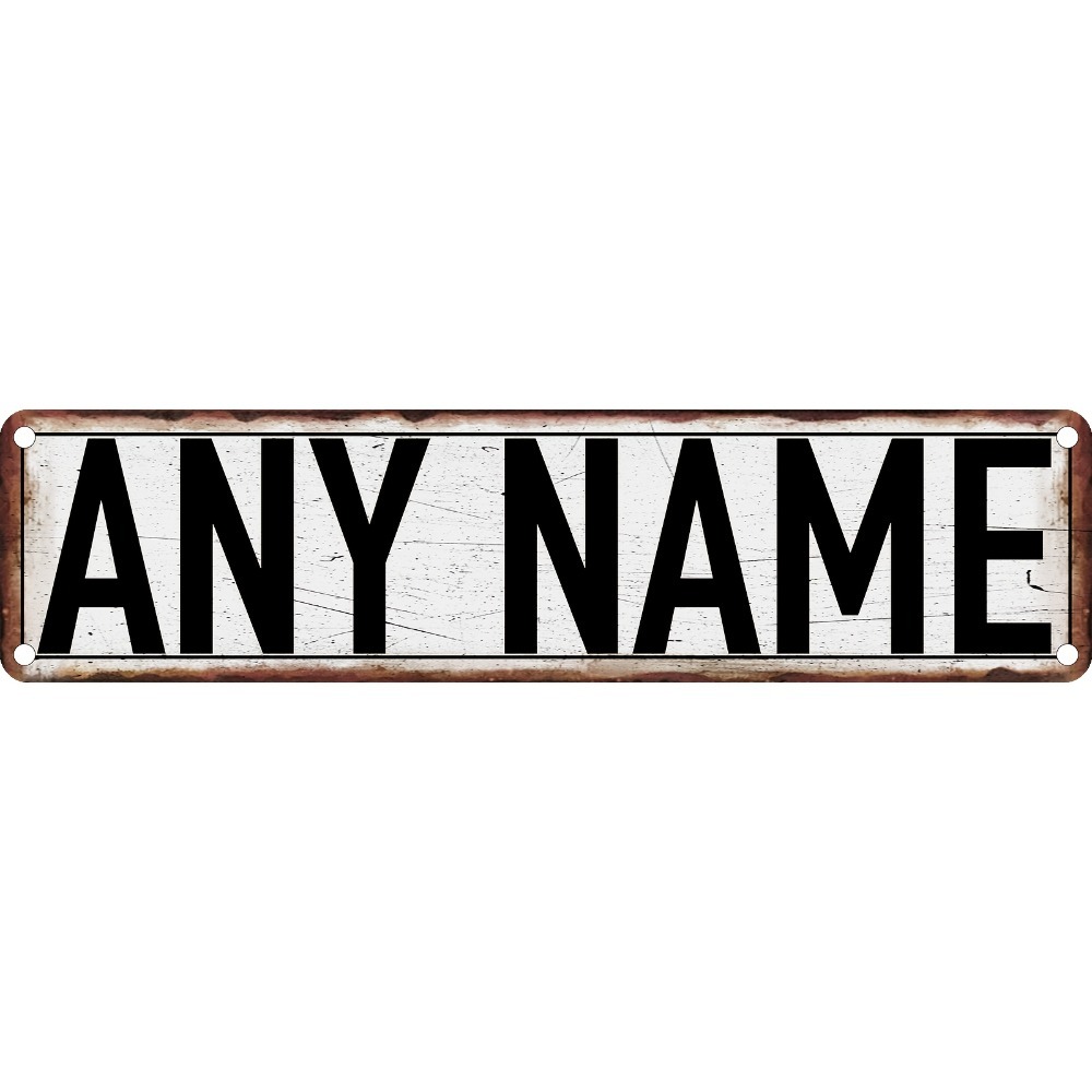 Home Bathroom Decor - 2D flaches, individuelles Straßenschild aus Aluminium