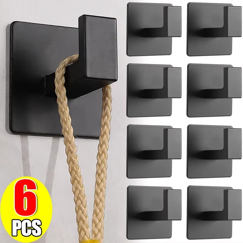 Robe Hook Adhesive - 1/6Pcs Starke Selbst-Kleber Wand Haken Schlüssel