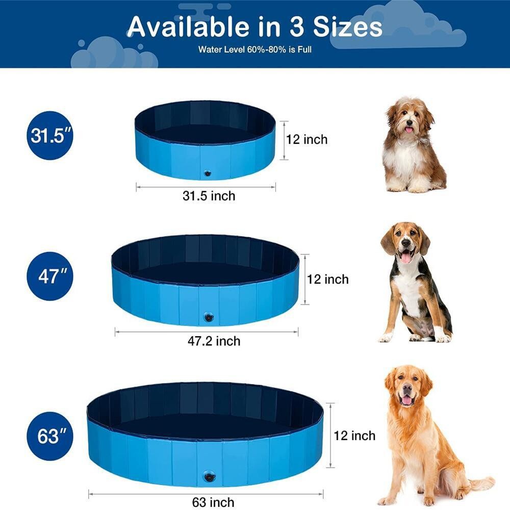 Home Bathroom Mats - Faltbarer Hunde-Schwimmpool, großer PVC-Hundepool, tragbare Outdoor-Badewanne