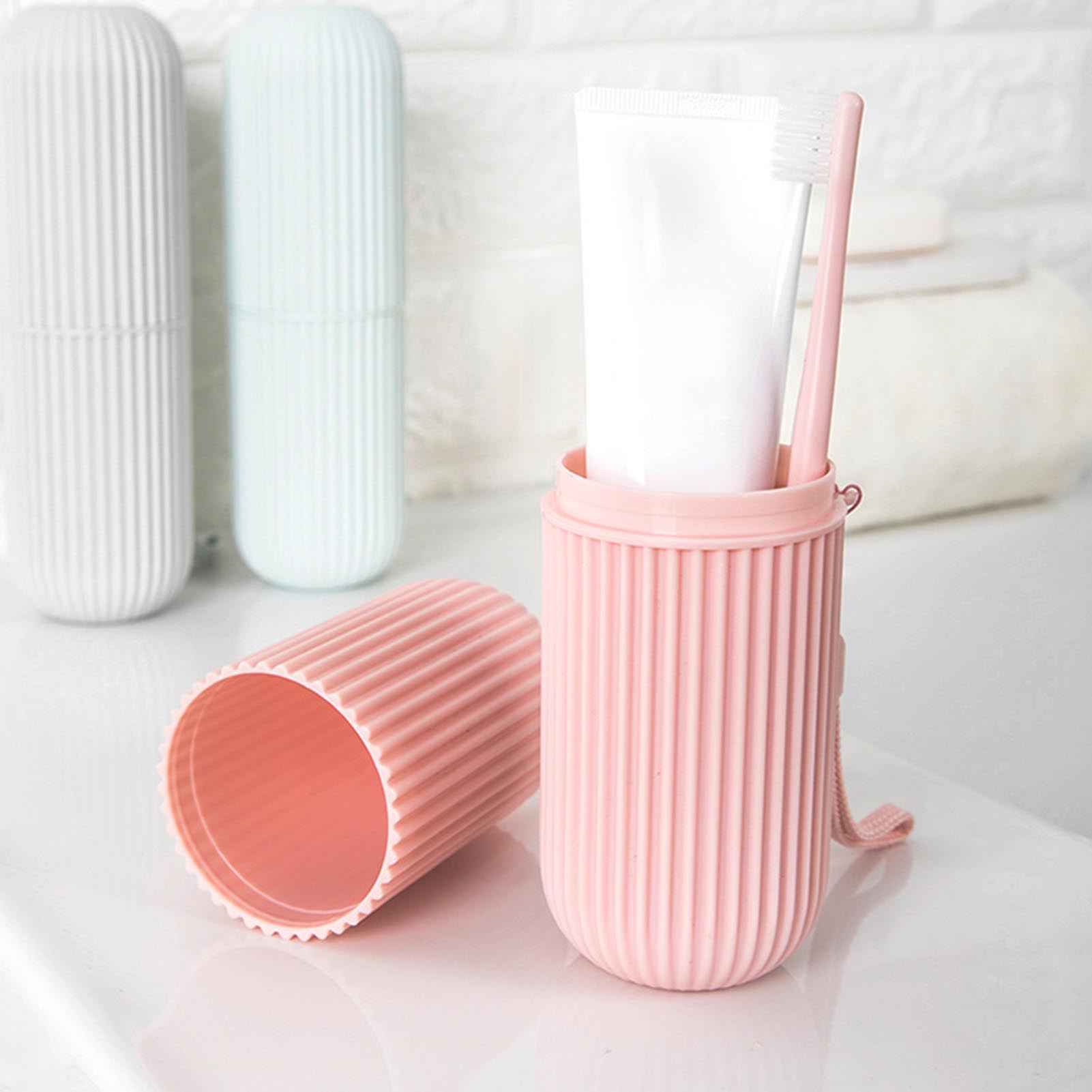 Home Goods Bathroom Storage - Rosa Leere Reise Tragbare Zahnbürste Tasse