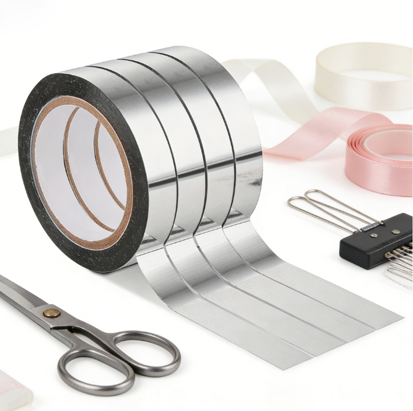 Home Theater Bathroom - Silbernes metallisches Spiegelband, selbstklebendes dekoratives Kunstband