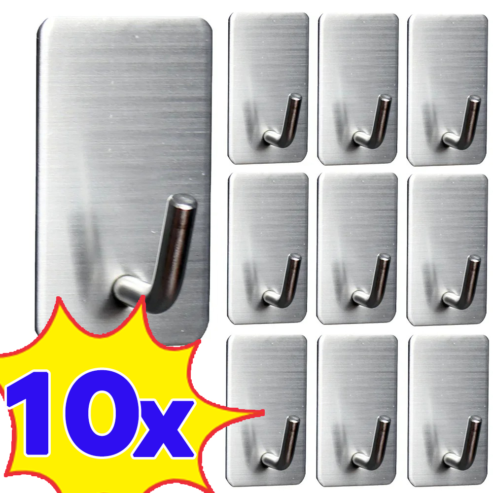 Robe Hook Adhesive - 1-10Pcs Selbst Klebe Haken Edelstahl Schwere