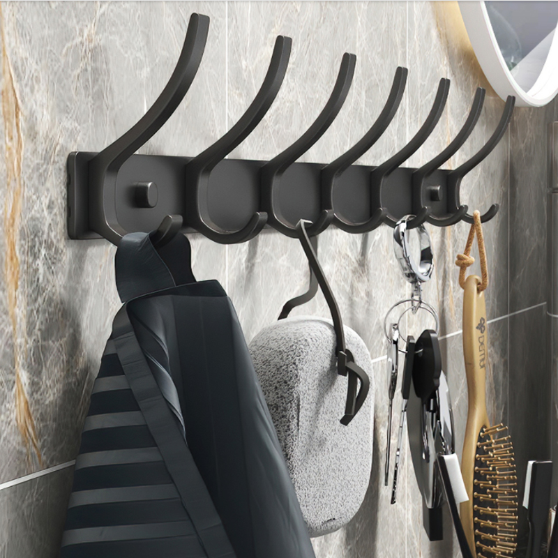 Robe Hook Adhesive - Haushalt Wand Mantel Rack Schwarz Haken