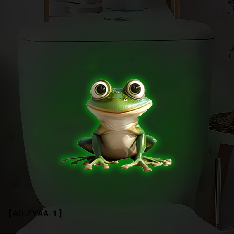 Home Outlet Bathroom - 【A】Leuchtender Frosch-Toilettenaufkleber, Badezimmer-Wandaufkleber, selbstklebend, abnehmbar, Heimdekoration