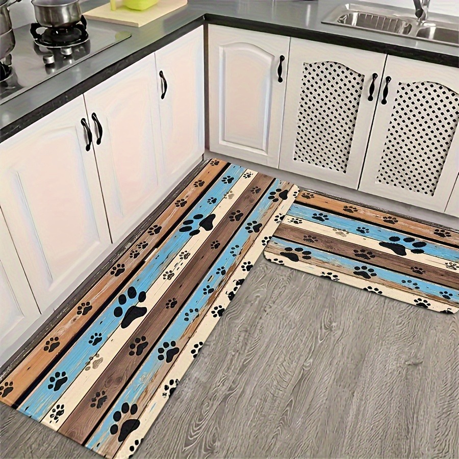 1PC Pfotenabdrücke Muster Küch – Home Bathroom Door Design Bewertung und Preis