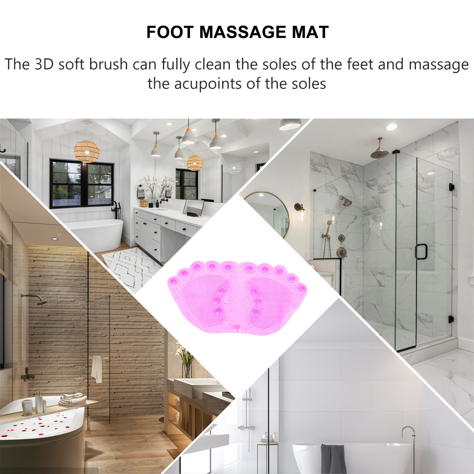 1 Stück Massage-Badematte PVC  – Home Bathroom Mats Bewertung und Preis