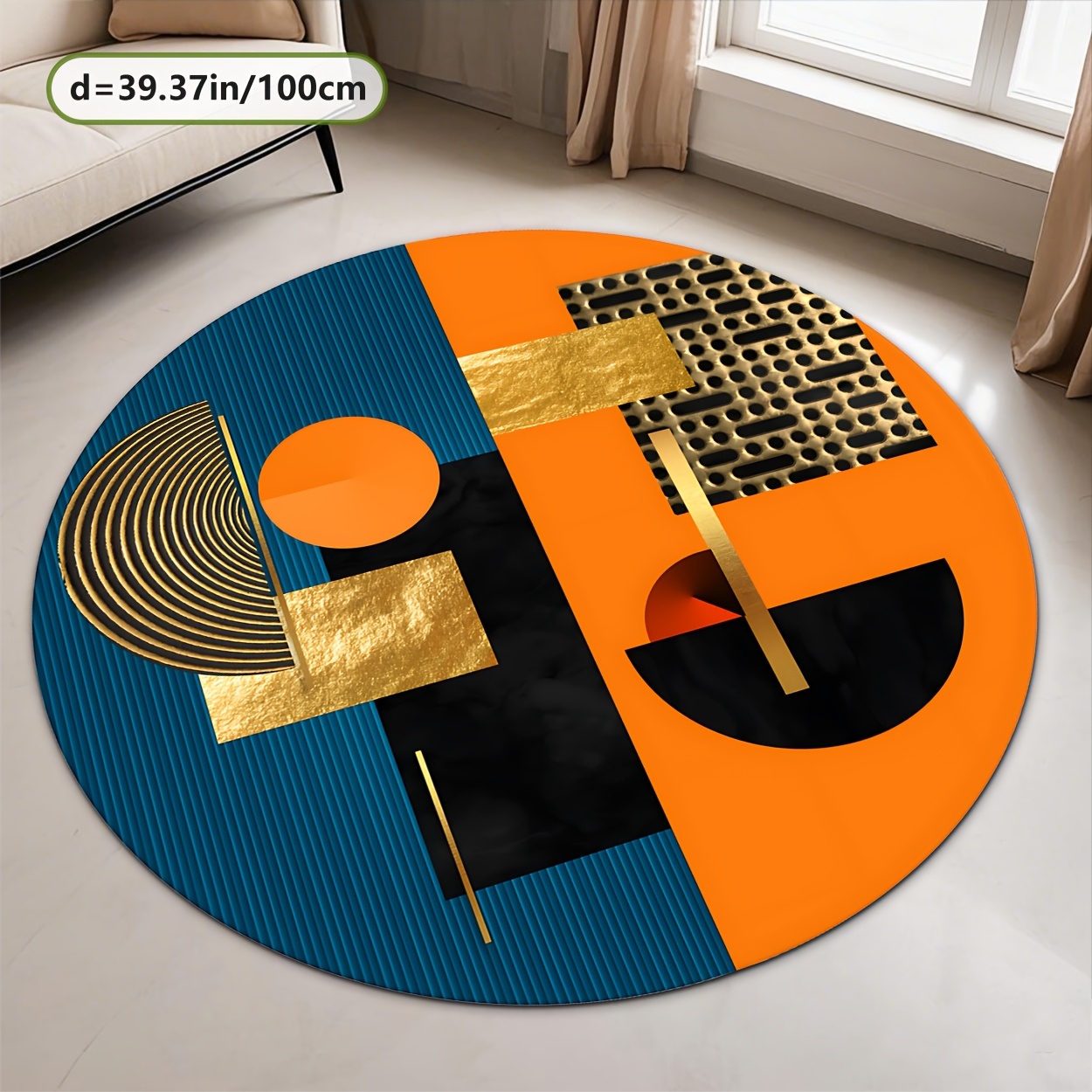 Orange Blau Gold Abstrakter Ge – Home Bathroom Door Design Bewertung und Preis