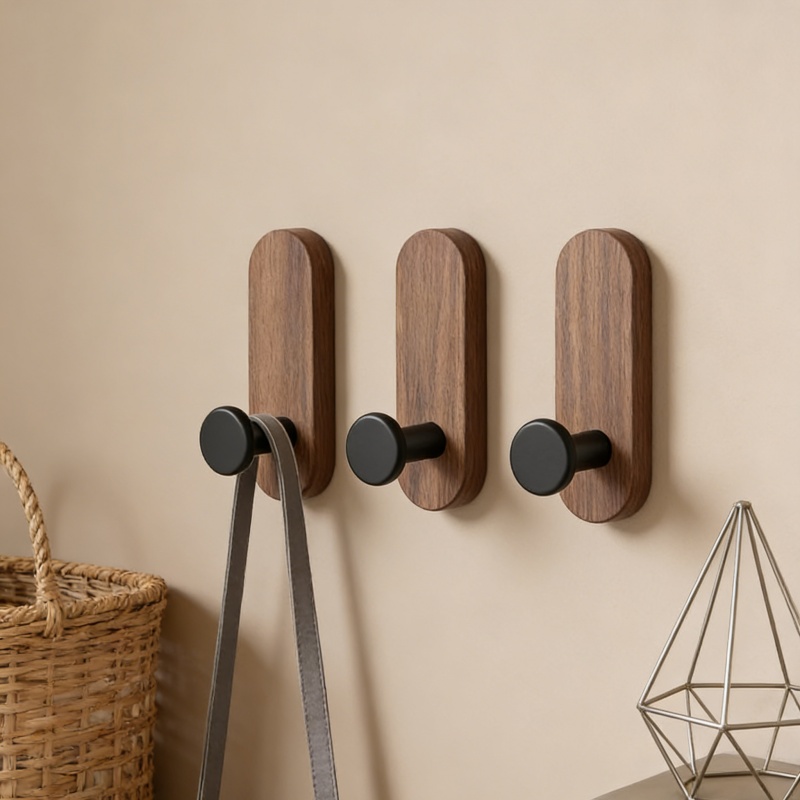 Selbstklebende Walnussholz-Wan – Robe Hook Adhesive Bewertung und Preis