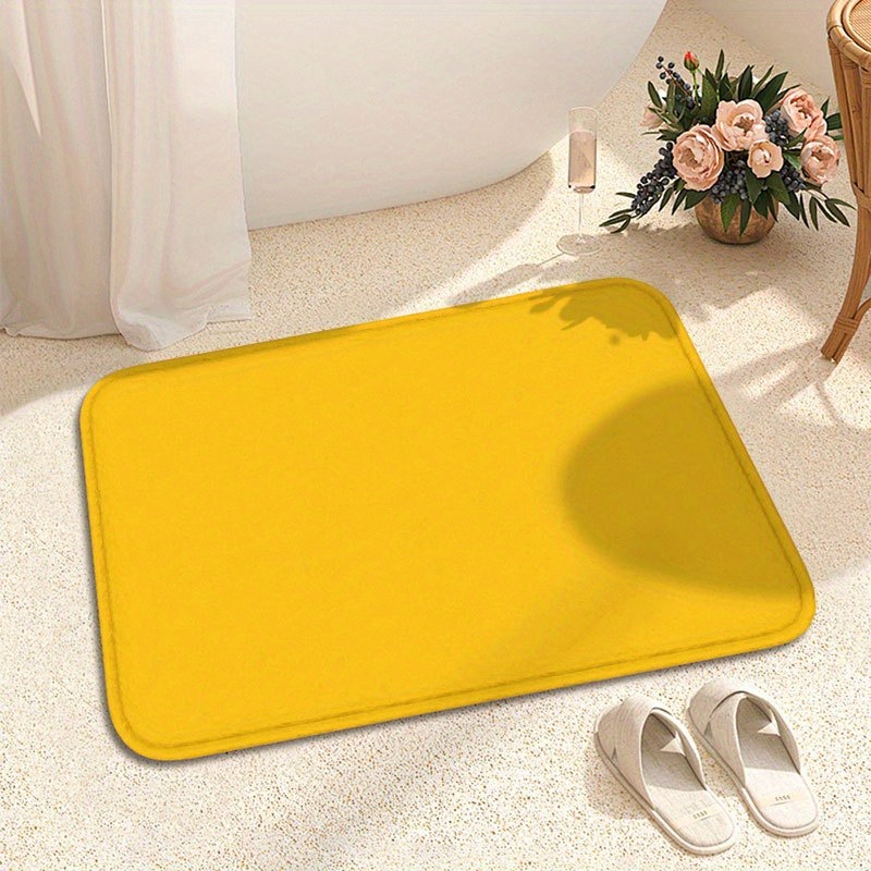 1PC Reines Gelbes Muster Fußma – Home Bathroom Door Design Bewertung und Preis