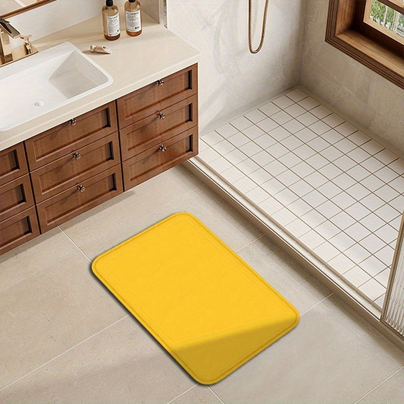 1PC Reines Gelbes Muster Fußma – Home Bathroom Door Design Bewertung und Preis