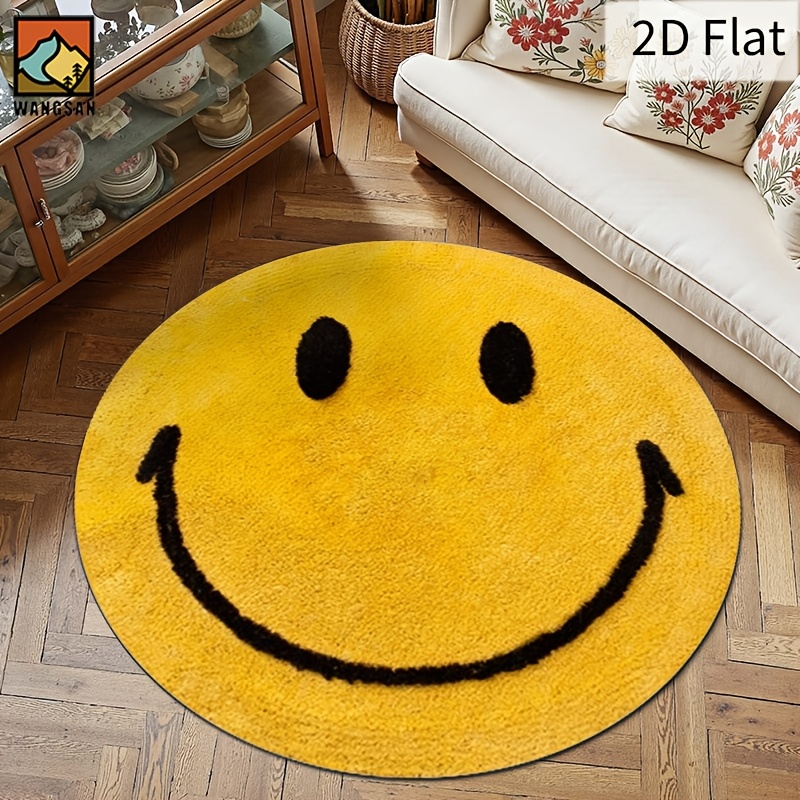 2D Runder Flanell-Teppich Smil – Home Bathroom Door Design Bewertung und Preis