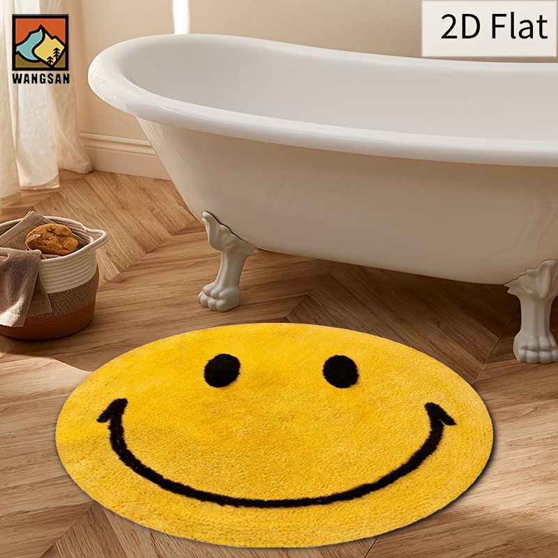 2D Runder Flanell-Teppich Smil – Home Bathroom Door Design Bewertung und Preis