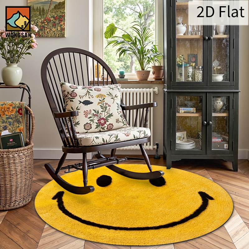 2D Runder Flanell-Teppich Smil – Home Bathroom Door Design Bewertung und Preis