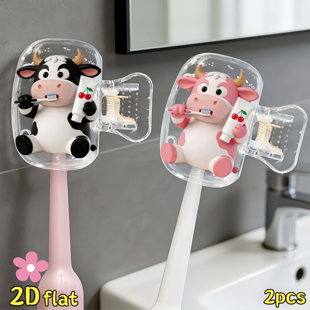 2 Stück Kuh-Zahnbürstenhalter, – Home Essentials Bathroom Storage Bewertung und Preis