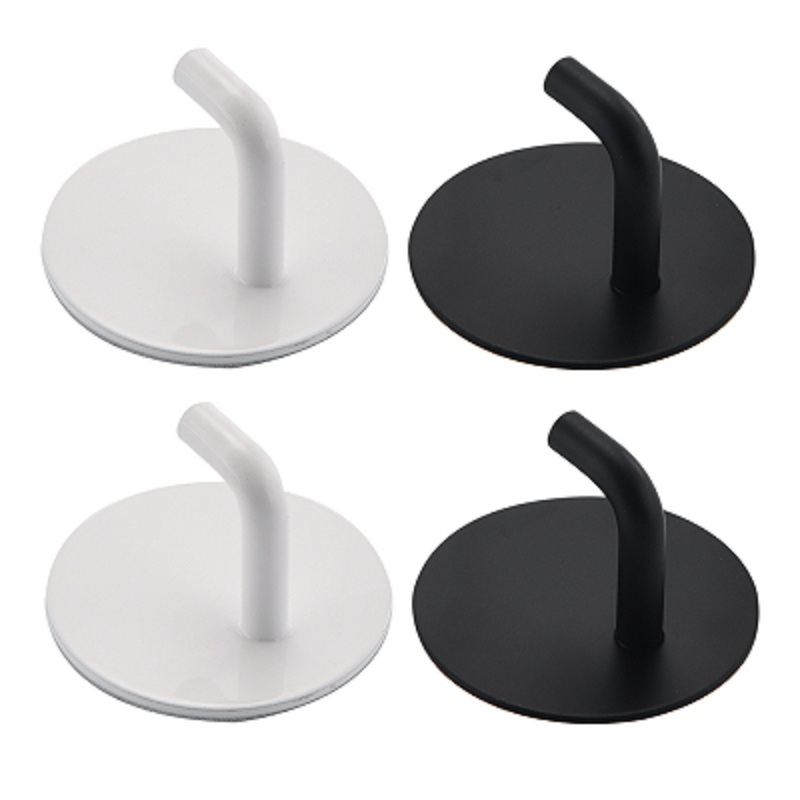 2Pc Schwarz/weiß Edelstahl Bad – Robe Hook Adhesive Bewertung und Preis